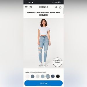 Hollister curvy ultra high-rise mom jeans size 11R
